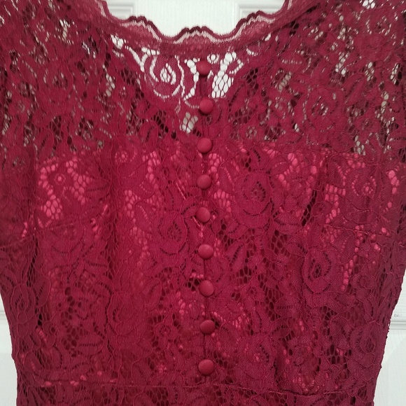 *NWOT* Red Lace Dress - Picture 2 of 3